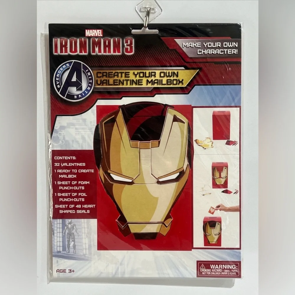 Marvel Iron Man 3 Create Your Own Valentine Box with 32 Valentines